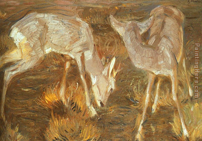 Deer at Dusk painting - Franz Marc Deer at Dusk art painting